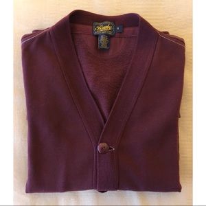 Rugby Ralph Lauren Burgundy Fleece Cardigan